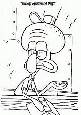 Spongebob Squidward Calamardo Lula Molusco Cliparts Tentacles Plankton Esponja Animaatjes Coloringhome sketch template