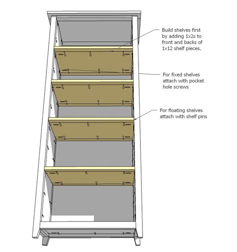adjustable shelf plans  woodworking