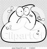 Coloring Poop Stinky Pile Character Outlined Clipart Vector Cartoon Cory Thoman sketch template