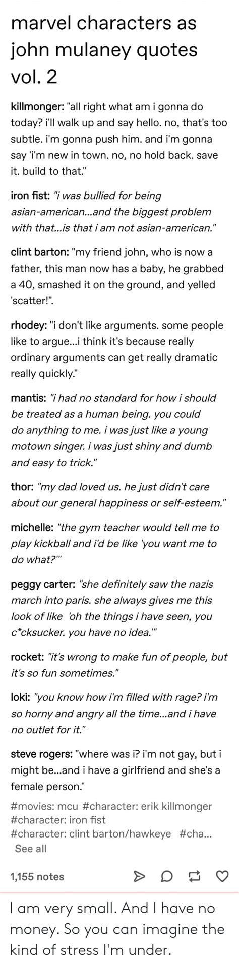 Marvel Characters As John Mulaney Quotes Vol 2 Killmonger