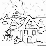 Nieve Invierno Recomendados Colorir sketch template