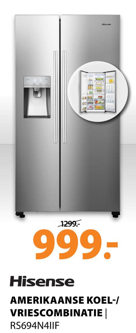 hisense amerikaanse koelkast folder aanbieding bij expert details