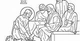 Jesus Feet Coloring Washes Disciples His Pages Getcolorings sketch template