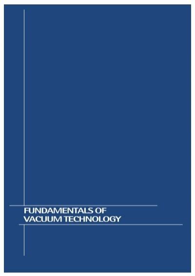 fundamentals  vacuum technology