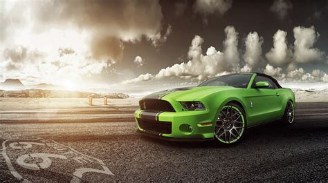 ford mustang shelby gt car green cars wallpapers hd desktop  mobile backgrounds