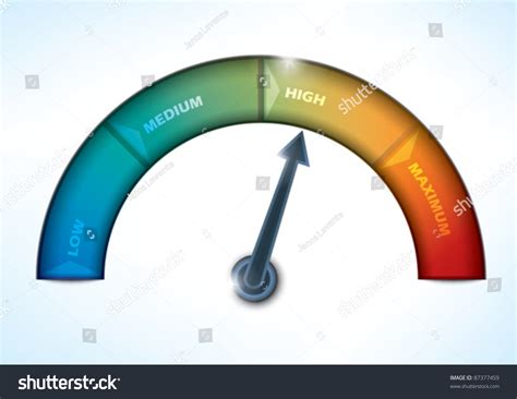 indicator showing  progress  performance level stock vector illustration  shutterstock