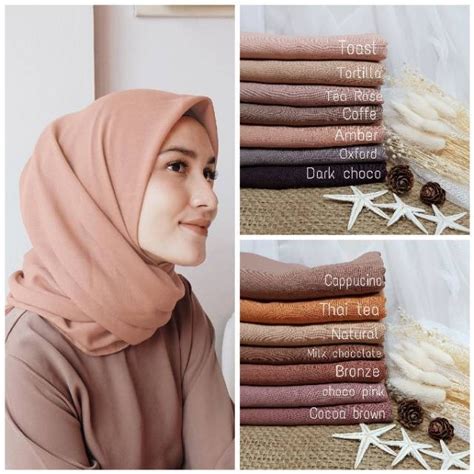 Hijab Bella Square Warna Coklat