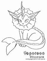 Vaporeon Pokemon Coloring Pages sketch template