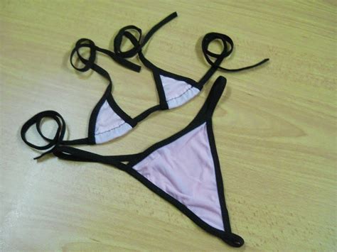 fashion care 2u l1638 3 sexy pink super micro bikini bra 2pcs set