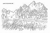 Coloring Park National Wilderness Pages Teton Grand Parks Glacier Printables Usa Printable Kids Landscape Rockies Designlooter Canadian Book Adult History sketch template