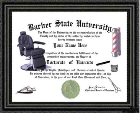 barber lover s diploma degree custom made and designed for you unique