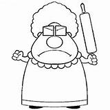 Grandma Coloring Pages Grandmother Angry Drawing Granny Cartoon Printable Clipart Stock Color Top Clip Illustrations Cookies Print Birthday Drawings Happy sketch template