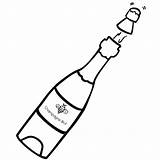 Champagne Botellas sketch template