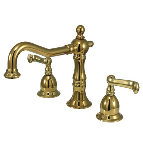 kingston brass ksfl   widespread lavatory faucet polished brass walmartcom