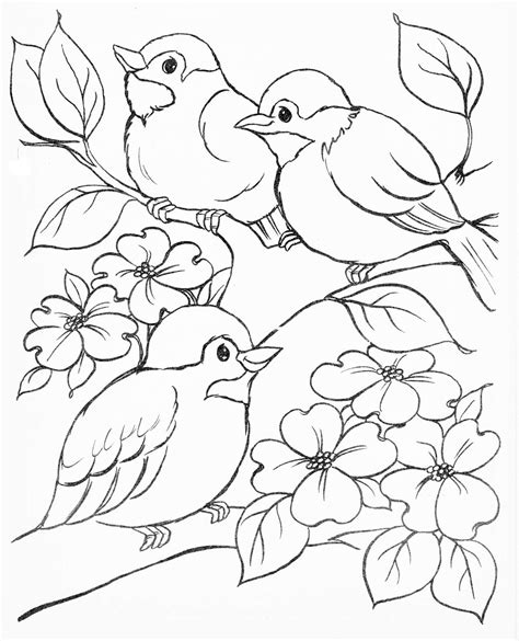 bless  day bird drawings bird coloring pages flower drawing