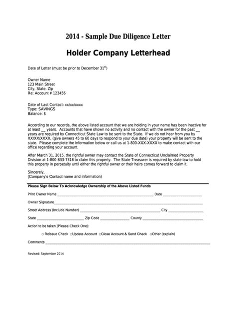 unclaimed funds letter template onvacationswallcom