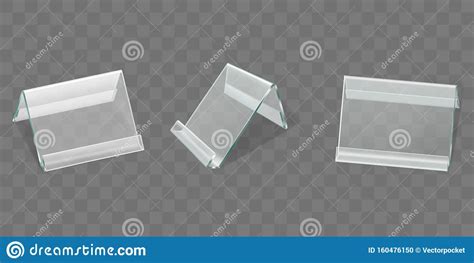 acrylic table tent displays plastic card holders stock vector illustration  desktop