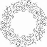 Wreath Color Swirly Coloring Pages Mandala Pattern Girly Christmas Colouring Swirl Frame Printable Pixgood Pix sketch template