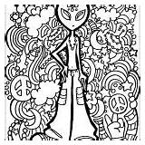 Trippy Coloring Pages Adults Everfreecoloring Printable sketch template