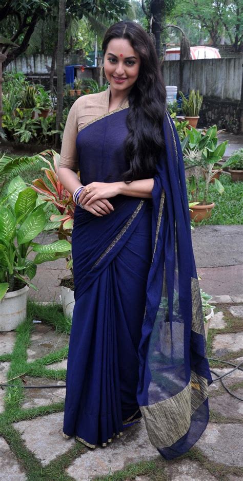 Sonakshi Sinha Cute In Blue Saree Hd Group Sex