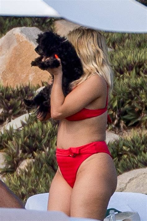 Bebe Rexha Sexy Big Ass In Red Bikini In Cabo San Lucas