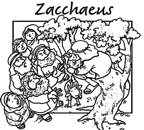 zacchaeus coloring page kids coloring home