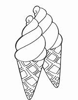 Ice Cream Coloring Cone Pages Printable Cute Drawing Line Icecream Sheet Print Color Getdrawings Getcolorings Popular sketch template