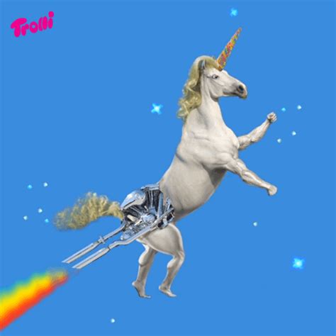 rainbow unicorn by trolli find and share on giphy