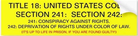 18 u s code § 241 conspiracy against rights