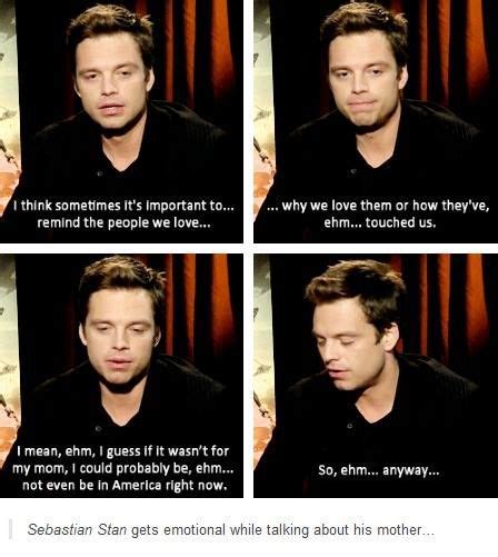 sebastian stan talking about his mother d a this makes my heartache captain s soldiers