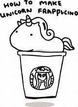 Starbucks Coloring Unicorn Pages Printable Print Frappucino Make Yimg Via sketch template