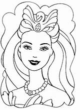 Barbie Face Coloring Pages sketch template