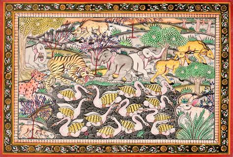 wild life scene exotic india art