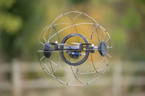 droneball   drone   multi axis cage designed  crash tumble roll   flying