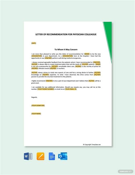 recommendation letter  colleague teacher template word templatenet