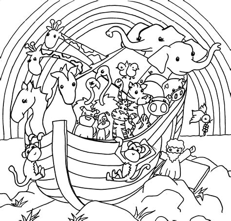 noahs ark coloring pages sketch coloring page