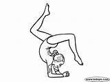 Gymnastics Coloring Pages Printable Color Print Girl Gym Clipart Colouring Gymnastic Sheets Dance Getdrawings Kids Turnen Getcolorings Birthday Kleurplaten Crafts sketch template