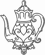 Coloring Teapot Pages Teapots Tea Designs Embroidery Coffee Colouring Clipart Patterns Pot Urban Threads Pattern Pots Fancy 1000 Clipartbest Applique sketch template