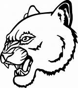 Cougar Head 5bl Mascots Decals Signspecialist Color Template sketch template