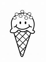 Icecream Coloring Kids Fun Pages sketch template