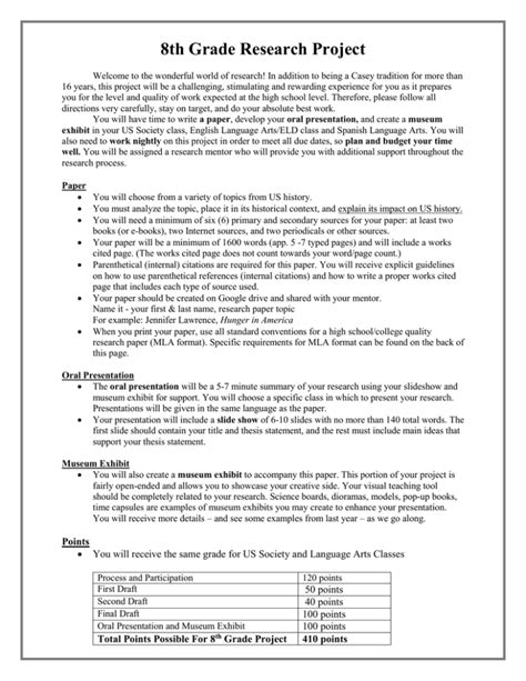 criteria  format   grade research paper