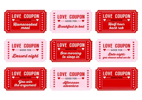 free printable love coupons for couples on valentine s day catch my party