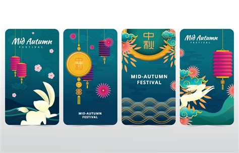mid autumn festival greeting card template  vector art  vecteezy