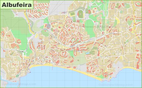 detailed map  albufeira ontheworldmapcom