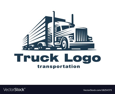 truck logo  white background royalty  vector image