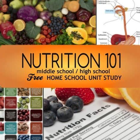 nutrition   homeschool unit study