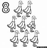 Ducks Eight Coloring Numbers Online Pages Petopia Wow Community Count Thecolor Crazy sketch template