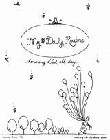 Daily Routine Coloring Book Children Pages Printable Ministry Sheet Pdf Jpeg Each sketch template