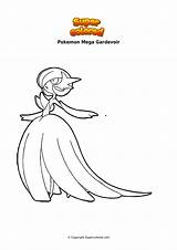 Pokemon Gardevoir Supercolored sketch template