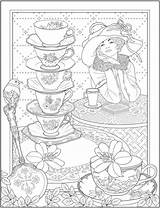 Coloring Pages Adult Tea Time Books Printable Dover Book Publications Colouring Creative Haven Sheets Welcome Designs Colored Choose Board Doverpublications sketch template